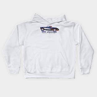 1957 Chevrolet Corvette Convertible Kids Hoodie